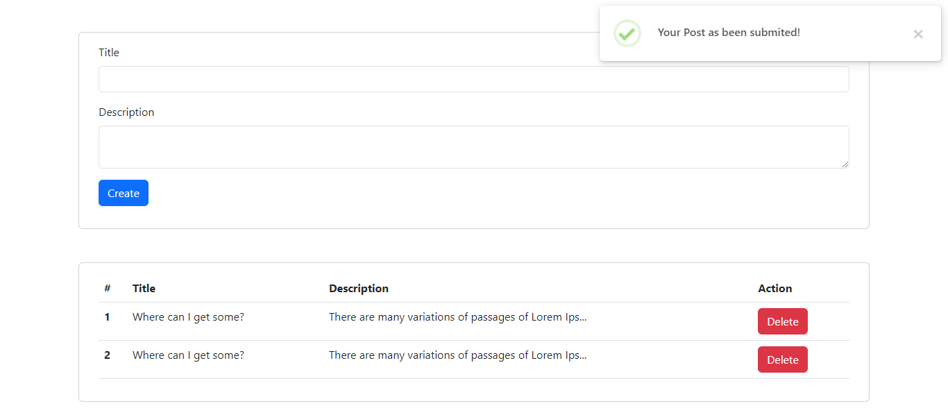 laravel toast
